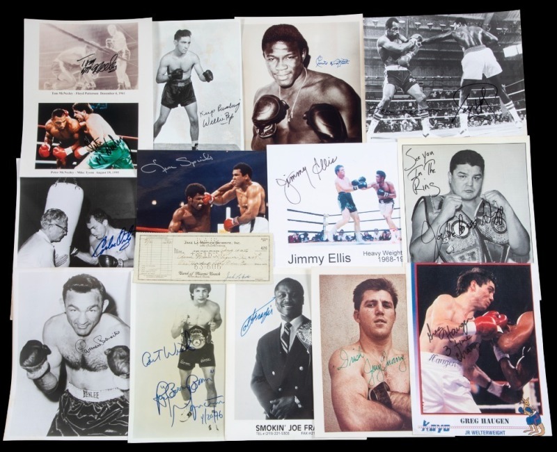 BOXING CHAMPIONS SIGNED PHOTOGRAPHS GROUP OF 14