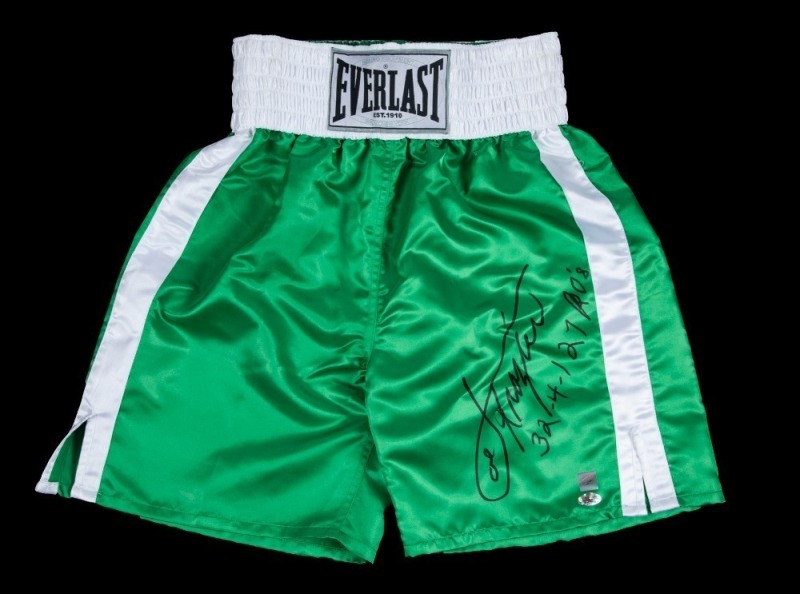 JOE FRAZIER SIGNED BOXING TRUNKS