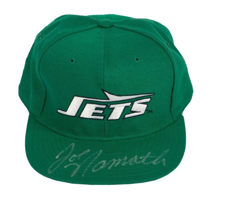 JOE NAMATH SIGNED NEW YORK JETS CAP - JSA