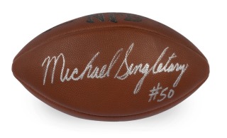 MIKE SINGLETARY SIGNED FOOTBALL - JSA