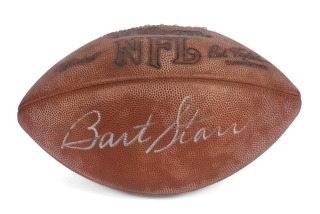 BART STARR SIGNED FOOTBALL - JSA