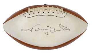 JOHNNY UNITAS SIGNED FOOTBALL - JSA