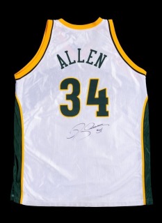 RAY ALLEN SIGNED SEATTLE SUPERSONICS JERSEY - JSA