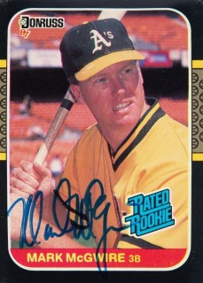 MARK McGWIRE SIGNED 1987 DONRUSS ROOKIE CARD - PSA