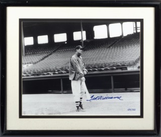 TED WILLIAMS SIGNED AND FRAMED PHOTOGRAPH - JSA