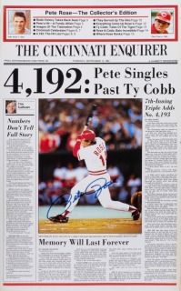 PETE ROSE SIGNED ENQUIRER IMAGE