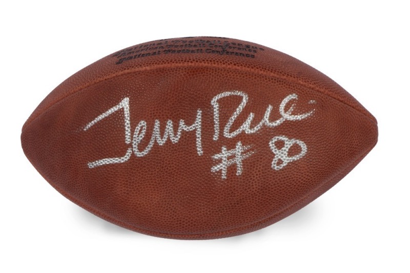 JOE MONTANA & JERRY RICE SIGNED FOOTBALL - JSA