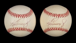 KEN GRIFFEY JR. SIGNED BASEBALLS PAIR- JSA