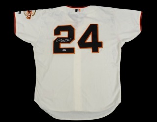 WILLIE MAYS SIGNED SAN FRANCISCO GIANTS JERSEY - PSA
