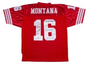 JOE MONTANA SIGNED AND MULTI-INSCRIBED SAN FRANCISCO 49ers 1989 THROWBACK JERSEY - PSA