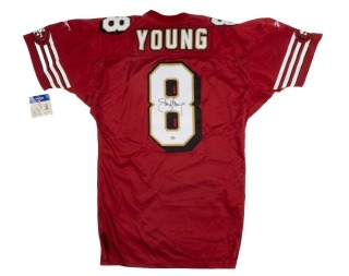 STEVE YOUNG SIGNED 1996 SAN FRANCISCO 49ers JERSEY - PSA