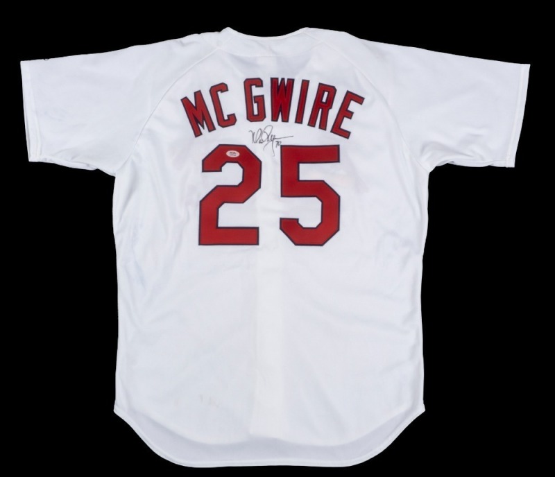 MARK McGWIRE SIGNED ST. LOUIS CARDINALS JERSEY - PSA