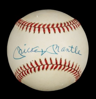 MICKEY MANTLE & REGGIE JACKSON SIGNED BASEBALL - JSA