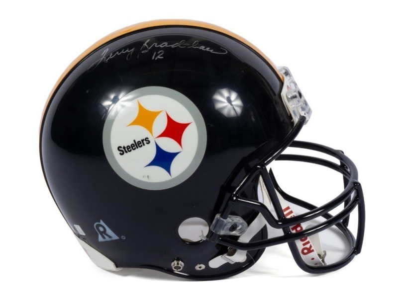 TERRY BRADSHAW SIGNED PITTSBURGH STEELERS RIDDELL PRO MODEL FULL SIZE HELMET - PSA