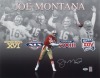 JOE MONTANA SIGNED 16 X 20 SUPER BOWL VICTORIES PHOTOGRAPH - PSA