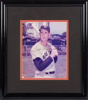 TED WILLIAMS SIGNED PHOTOGRAPH
