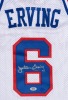 JULIUS ERVING SIGNED PHILADELPHIA 76ers JERSEY - PSA - 3