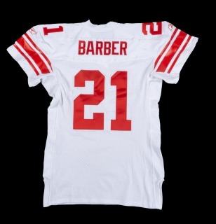 TIKI BARBER 2005 NEW YORK GIANTS TEAM ISSUED JERSEY