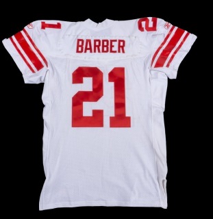 TIKI BARBER 2005 NEW YORK GIANTS TEAM ISSUED JERSEY