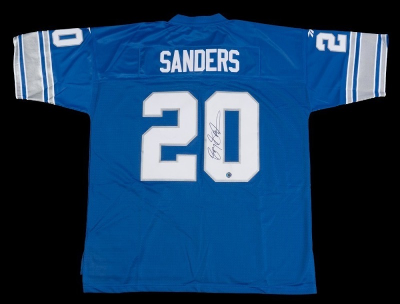 BARRY SANDERS SIGNED JERSEY