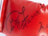 MUHAMMAD ALI, GEORGE FOREMAN & JOE FRAZIER SIGNED BOXING GLOVE - PSA - 2