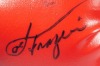 MUHAMMAD ALI, GEORGE FOREMAN & JOE FRAZIER SIGNED BOXING GLOVE - PSA - 4