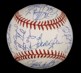 1996 DETROIT TIGERS TEAM SIGNED BASEBALL - JSA