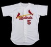 ALBERT PUJOLS SIGNED AND "ROY" INSCRIBED ST. LOUIS CARDINALS TEAM ISSUED JERSEY - PSA - 2