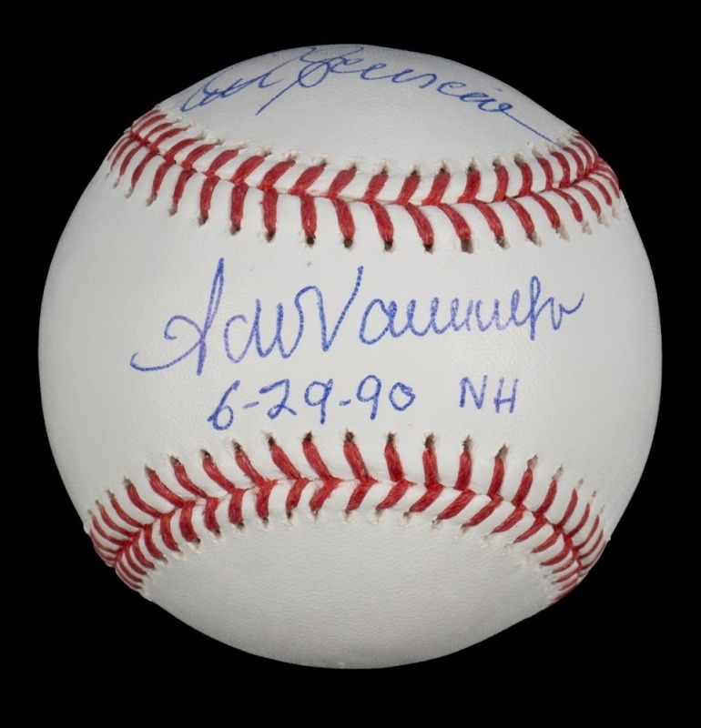 FERNANDO VALENZUELA SIGNED & “NO HITTER” INSCRIBED BASEBALL W/ SCIOSCIA