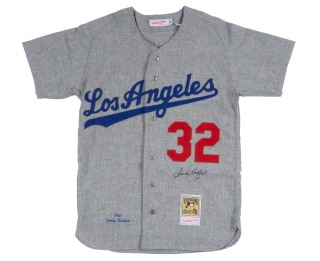 SANDY KOUFAX SIGNED LOS ANGELES DODGERS JERSEY