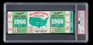 1966 WORLD SERIES GAME 2 FULL TICKET - PSA AUTHENTIC