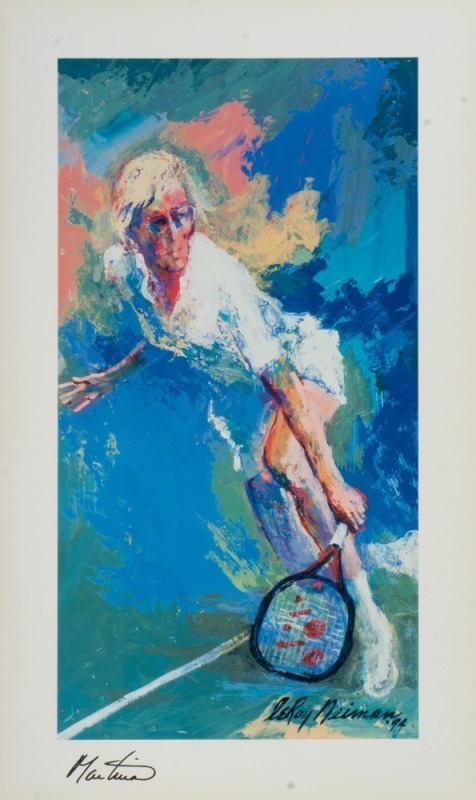 MARTINA NAVRATILOVA SIGNED LeROY NEIMAN POSTER