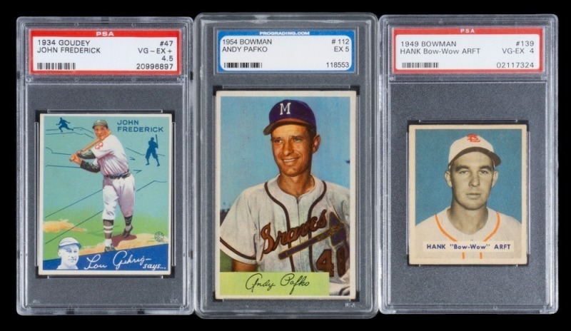 GRADED BASEBALL CARD GROUP OF THREE