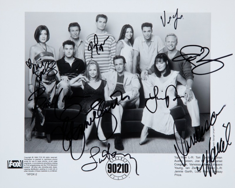 BEVERLY HILLS 90210 1999 CAST SIGNED PHOTOGRAPH- JSA