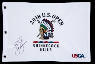 RICKIE FOWLER SIGNED 2018 U.S. OPEN FLAG