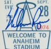 NOLAN RYAN SIGNED & INSCRIBED SEPTEMBER 28, 1974, THIRD NO-HITTER FULL TICKET - PSA 7 / AUTO 10 -1 of 4 - ONE OF TWO AUTOGRAPHED - 2