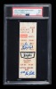 NOLAN RYAN SIGNED & INSCRIBED JUNE 1, 1975, FOURTH NO-HITTER FULL TICKET - PSA 7 / AUTO 10 - ONE OF FOUR AUTOGRAPHED