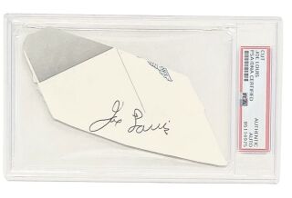 JOE LOUIS CUT SIGNATURE - PSA