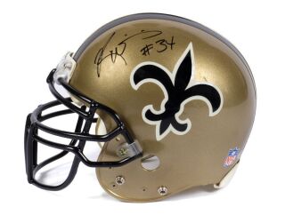 RICKY WILLIAMS 2000 GAME USED AND SIGNED NEW ORLEANS SAINTS HELMET - PSA