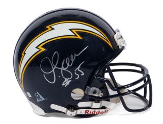 JUNIOR SEAU SIGNED SAN DIEGO CHARGERS RIDDELL PRO MODEL FULL SIZE HELMET - PSA