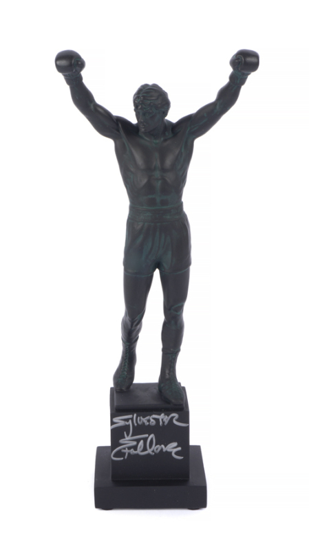 SYLVESTER STALLONE SIGNED MINIATURE ROCKY STATUE
