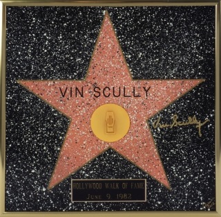 VIN SCULLY SIGNED HOLLYWOOD WALK OF FAME STAR