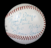 WARREN SPAHN 300TH WIN GAME USED SIGNED BASEBALL