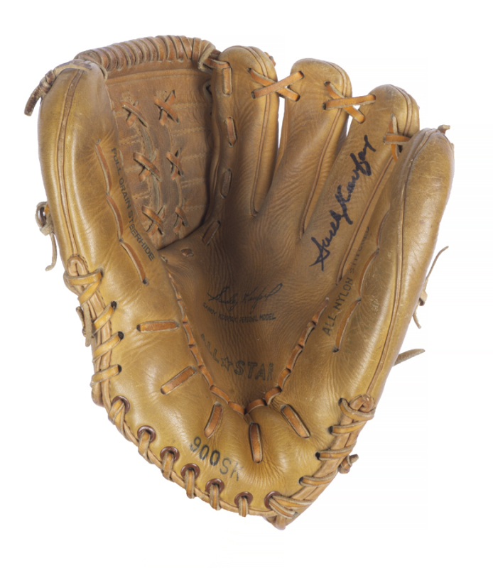 SANDY KOUFAX SIGNED SIGNATURE BASEBALL GLOVE