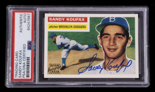 SANDY KOUFAX SIGNED 1995 TOPPS ARCHIVES CARD
