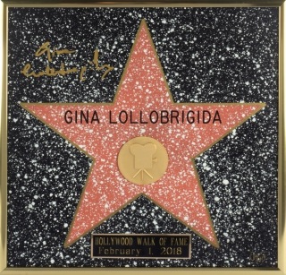 GINA LOLLOBRIGIDA SIGNED HOLLYWOOD WALK OF FAME STAR