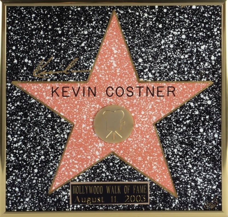 KEVIN COSTNER SIGNED HOLLYWOOD WALK OF FAME STAR