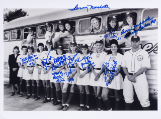 A LEAGUE OF THEIR OWN SIGNED CAST PHOTOGRAPH