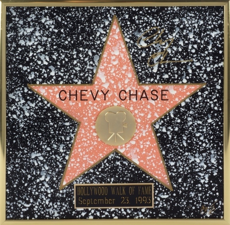 CHEVY CHASE SIGNED HOLLYWOOD WALK OF FAME STAR