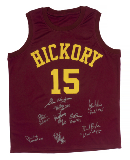 GENE HACKMAN AND HOOSIERS CAST SIGNED HICKORY HUSKERS JERSEY
